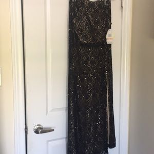 Black Two Piece Sequin Set With A Beige Undertone